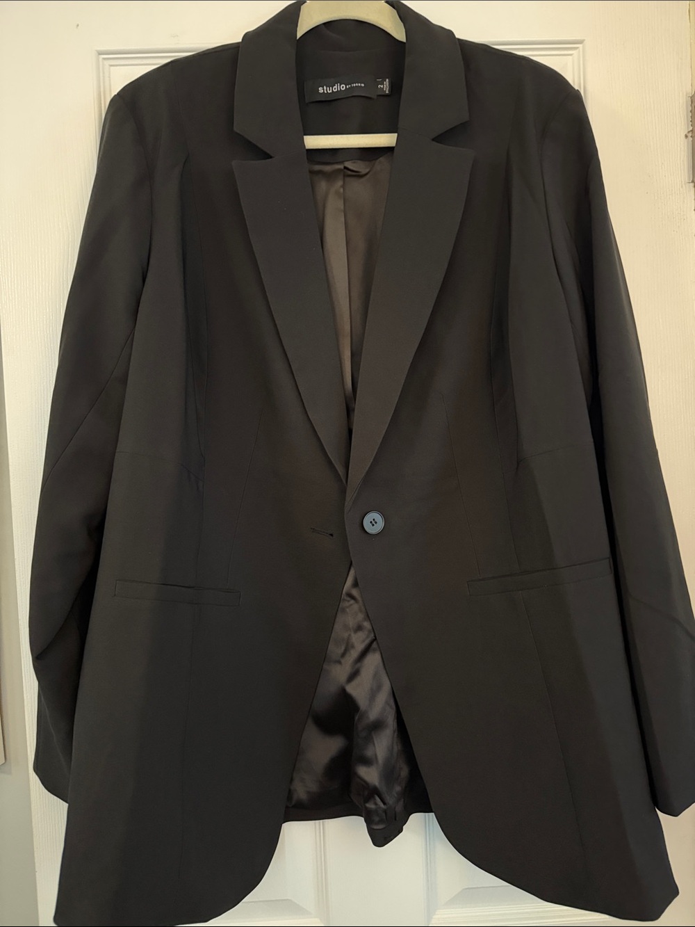 torrid Black Single-Button Notch Lapel Blazer